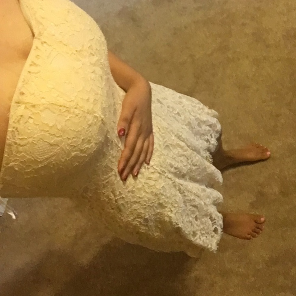 Cream Lace Dress